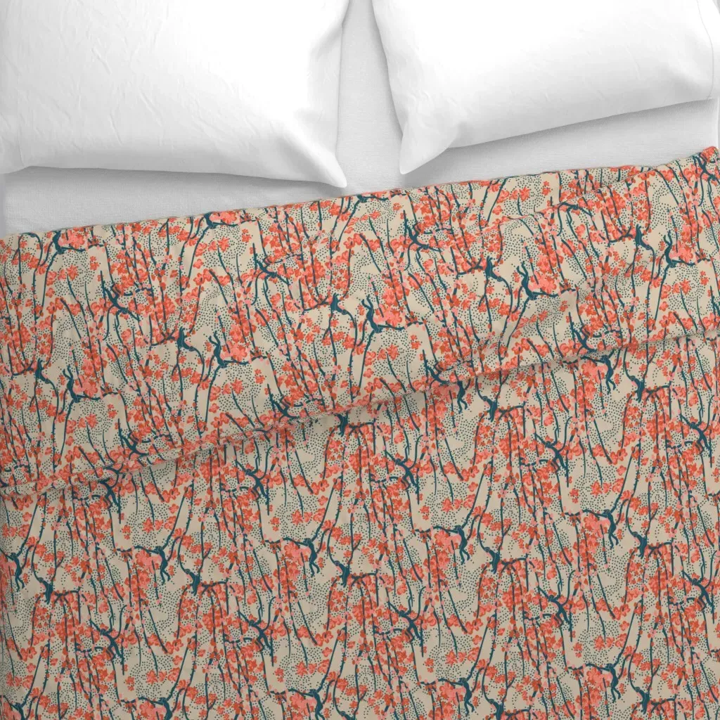 Bengal Cora Monkey Duvet Cover - Coral Pink alternate view