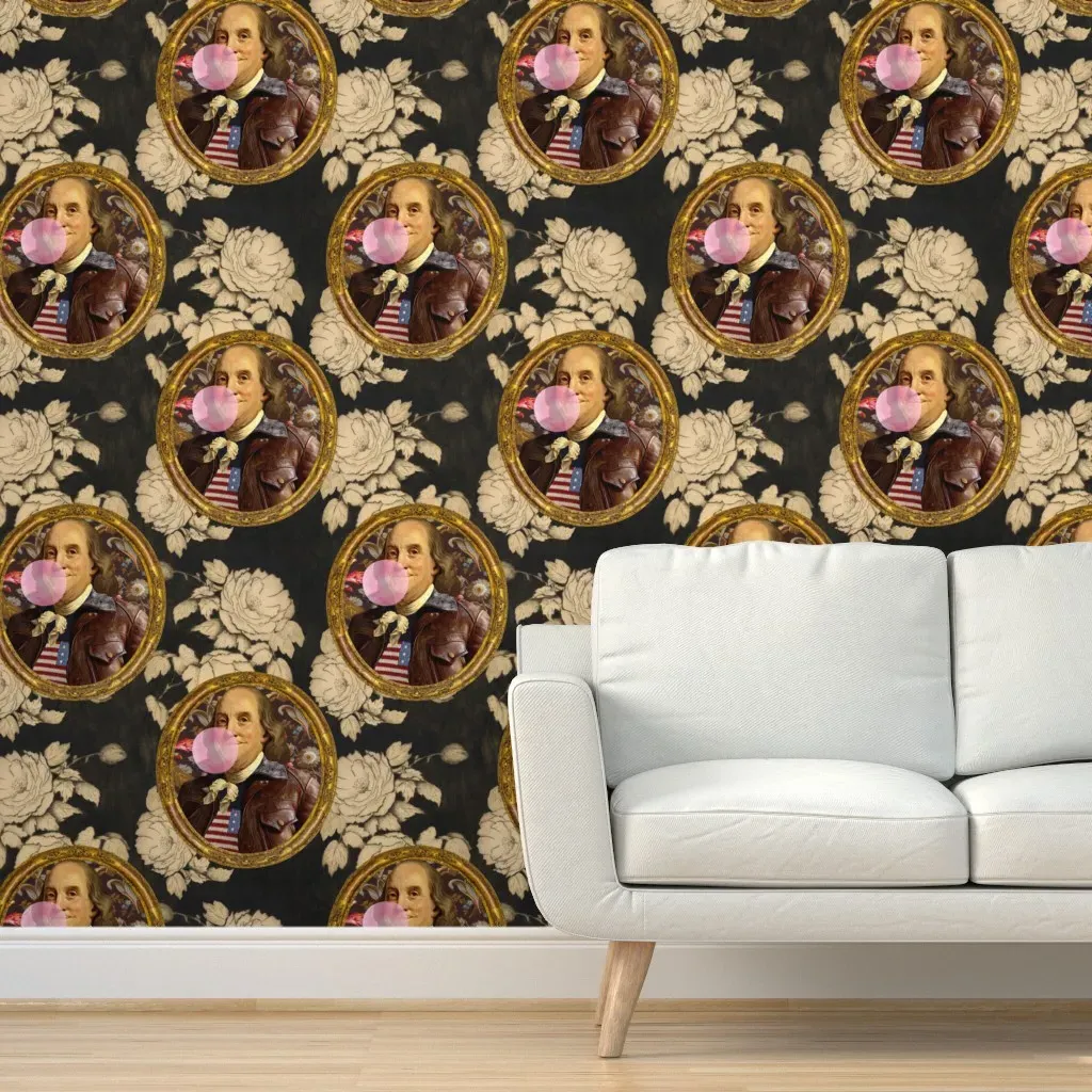 Benji Americana Floral Peel and Stick Wallpaper - Gold product