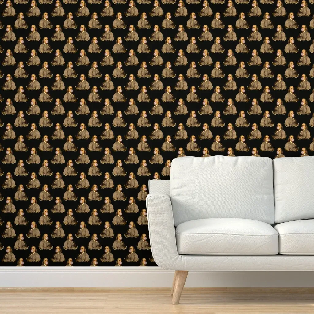 Benji Chewing Gum Peel and Stick Wallpaper - Black, Brown, Gray product