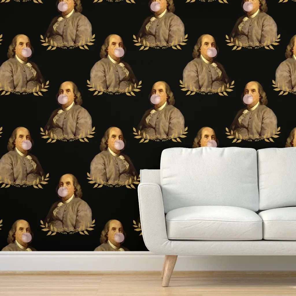 Benji Chewing Gum Peel and Stick Wallpaper - Gray product