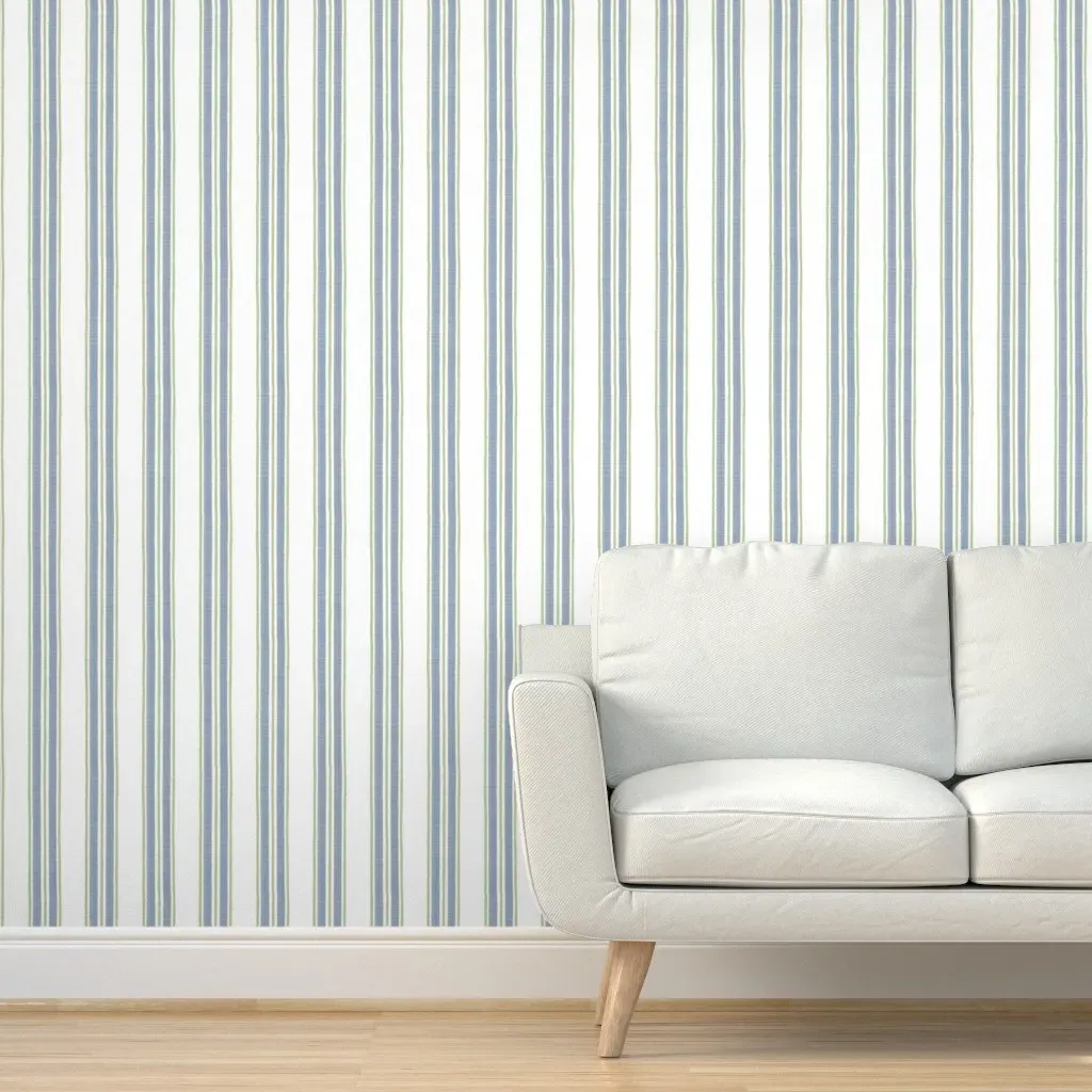 Bethany Anderson Stripe Peel and Stick Wallpaper - Light Blue, Green product