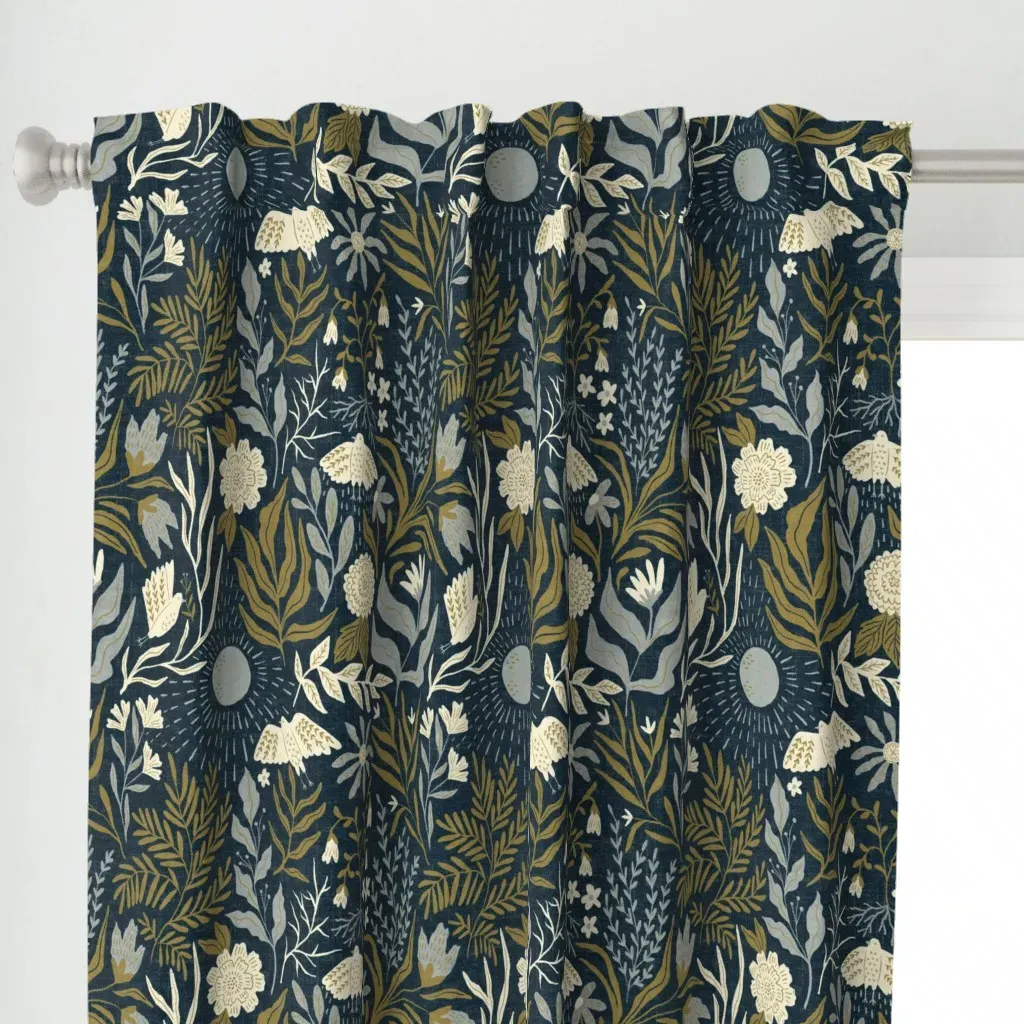 Bettine Large Curtain Panel - Dark Teal alternate view