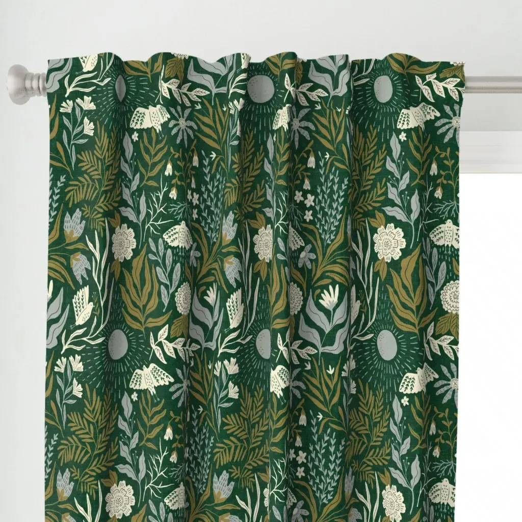 Bettine Large Forest Curtain Panel - Green alternate view