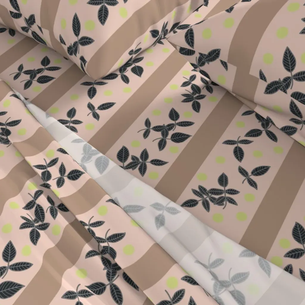 Betty Leaves Full Sheet Set - Dark Green alternate view