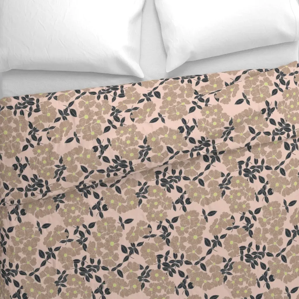 Betty With Roses Duvet Cover - Dusty Rose alternate view