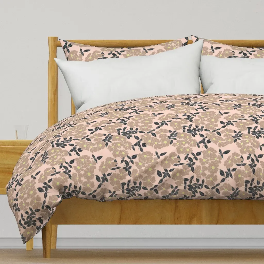 Betty With Roses Duvet Cover - Dusty Rose product