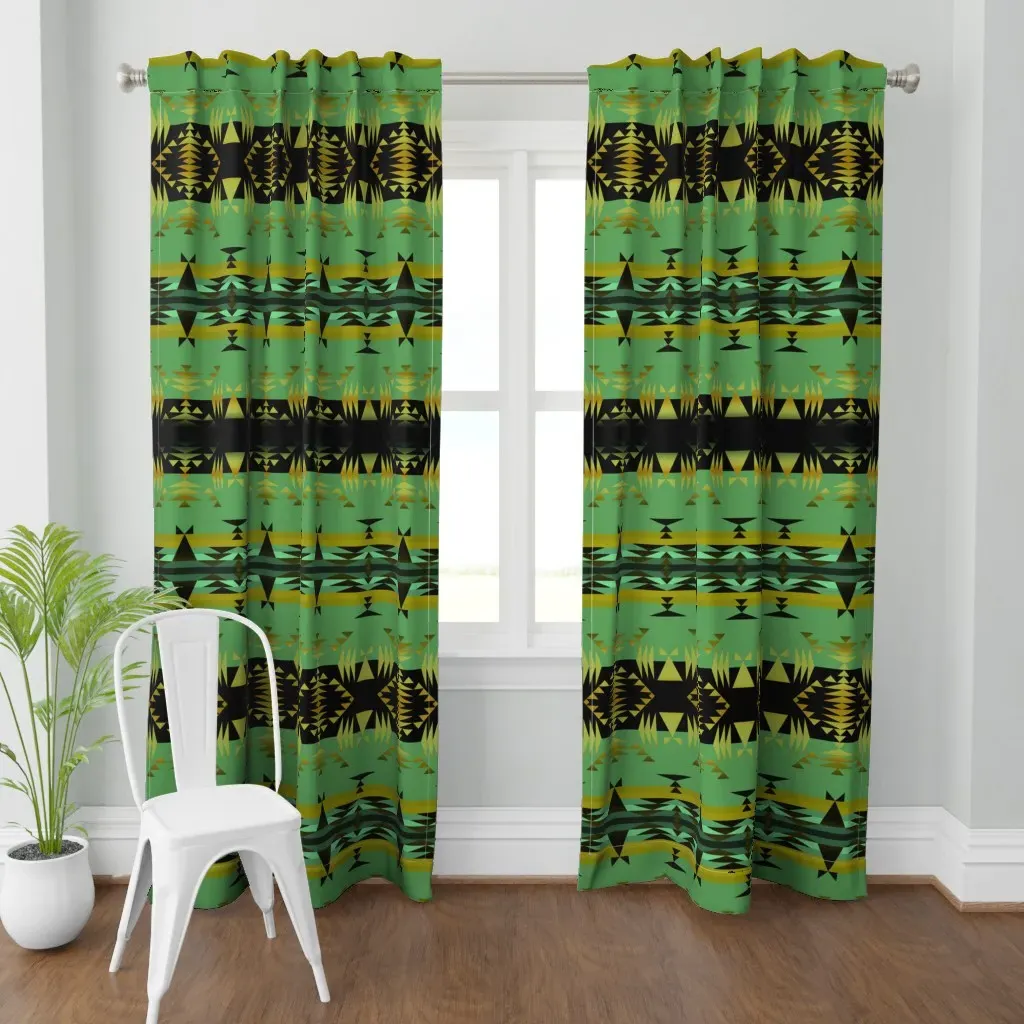 Between The Mountains Curtain Panel - Teal product