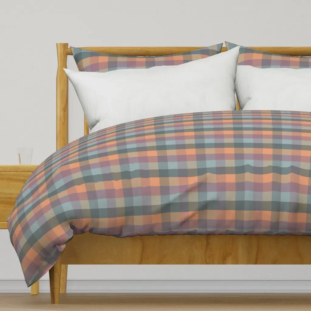 Bewitched Buffalo Check Large Duvet Cover - Dusty Rose product