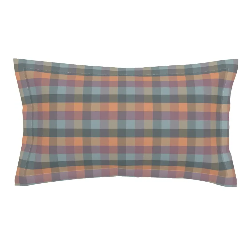 Bewitched Buffalo Check Large Scale King Pillow Sham - Dusty Rose product