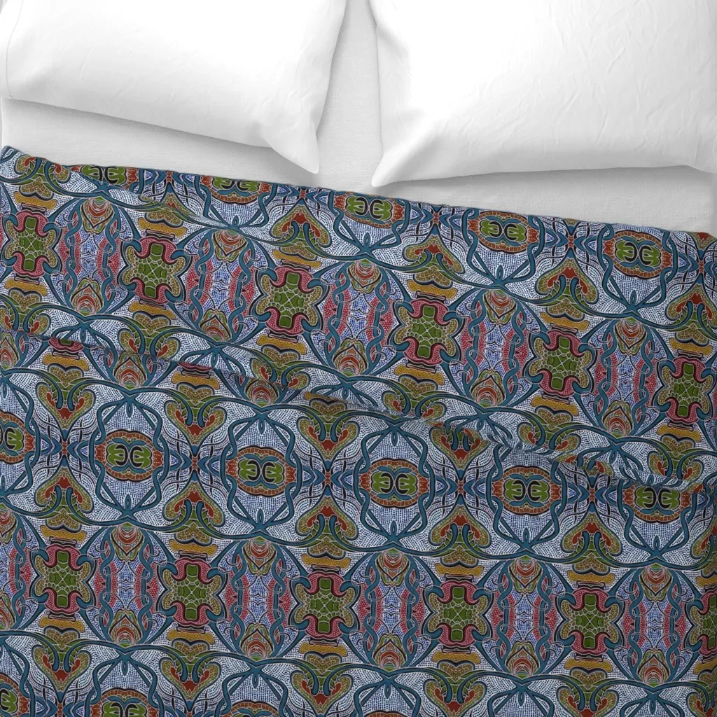 Beyond The Silver Plated Duvet Cover - Teal alternate view