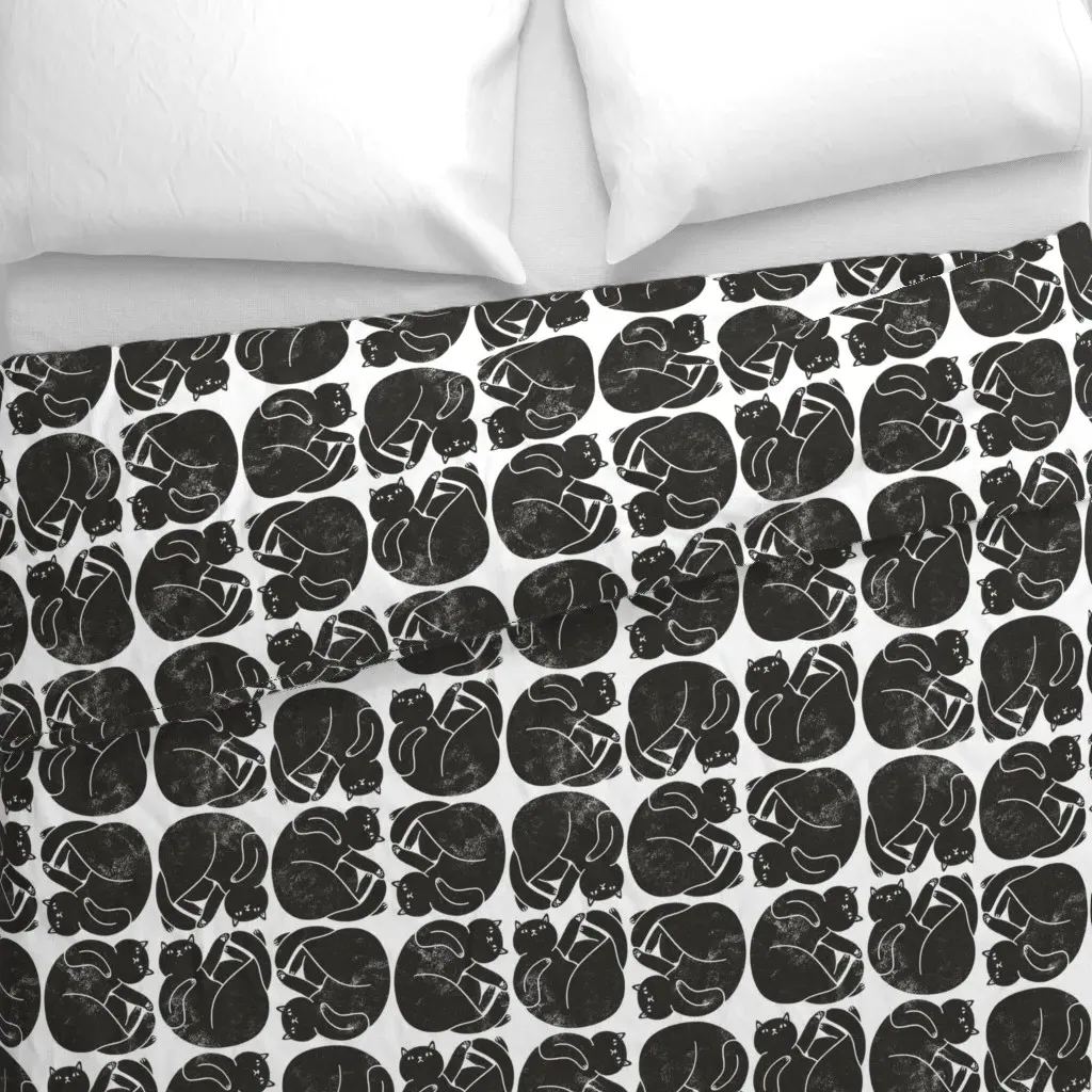 Big and Beautiful Duvet Cover - Black alternate view