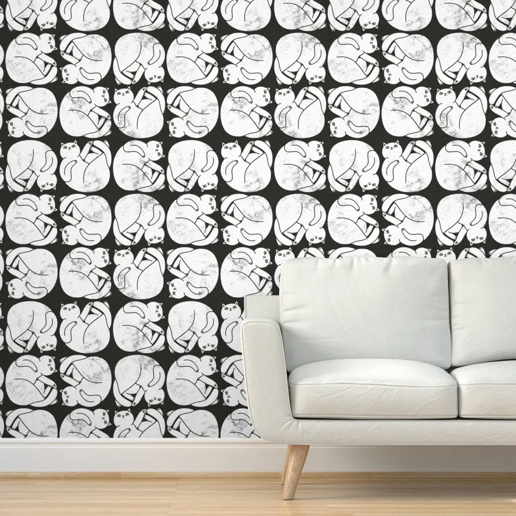 Big And Beautiful Inverse Version Peel and Stick Wallpaper - White product