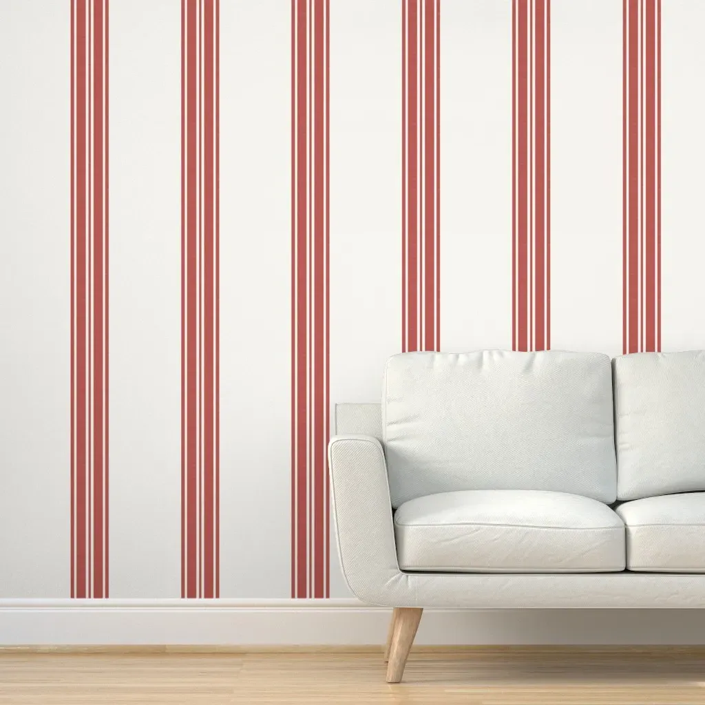 Big Ben Ticking Peel and Stick Wallpaper - Cream, Red product