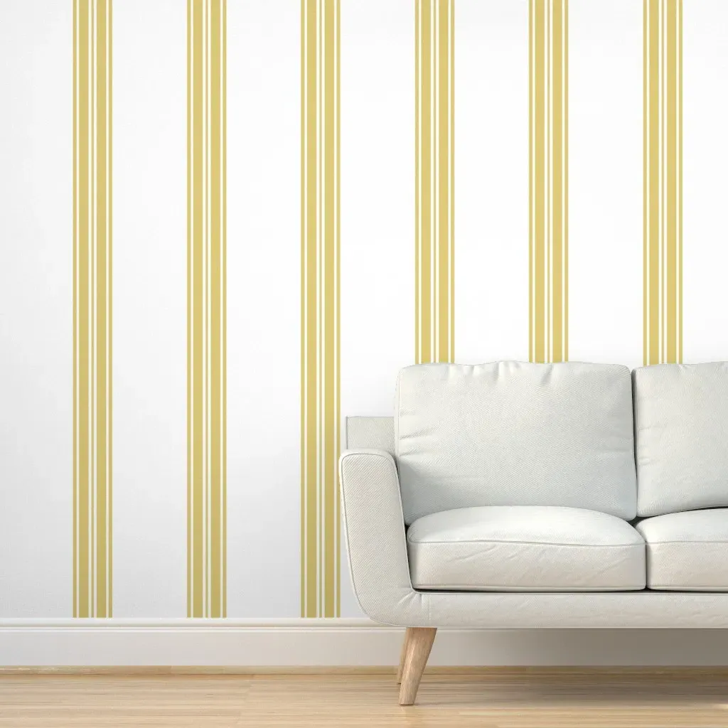 Big Ben Ticking Peel and Stick Wallpaper - Pale Yellow product