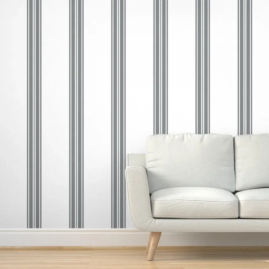 Big Ben Ticking Whale Gray Peel and Stick Wallpaper - Gray product