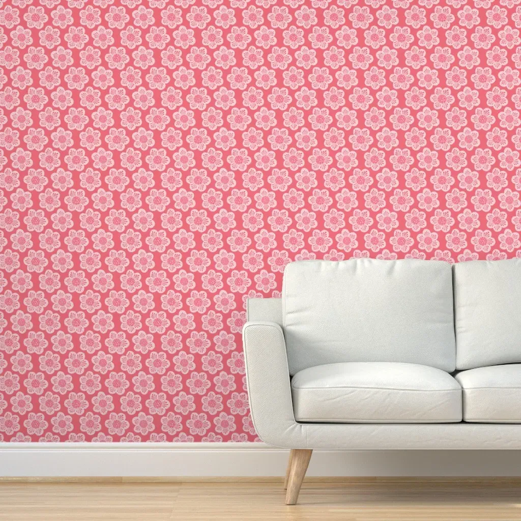 Big Blossoms Peel and Stick Wallpaper - Pink, Cotton product