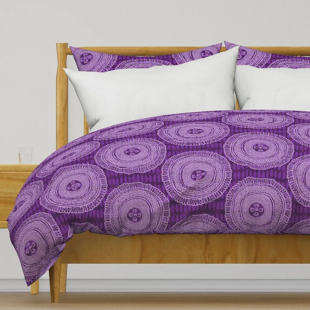 Big Bold Boho Hippie Fantasy Duvet Cover - Purple product