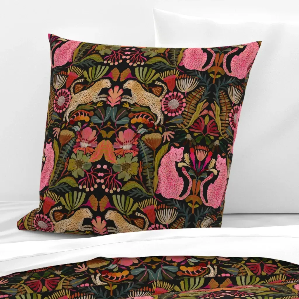 Big Cats Jumbo Euro Pillow Sham - Pink product