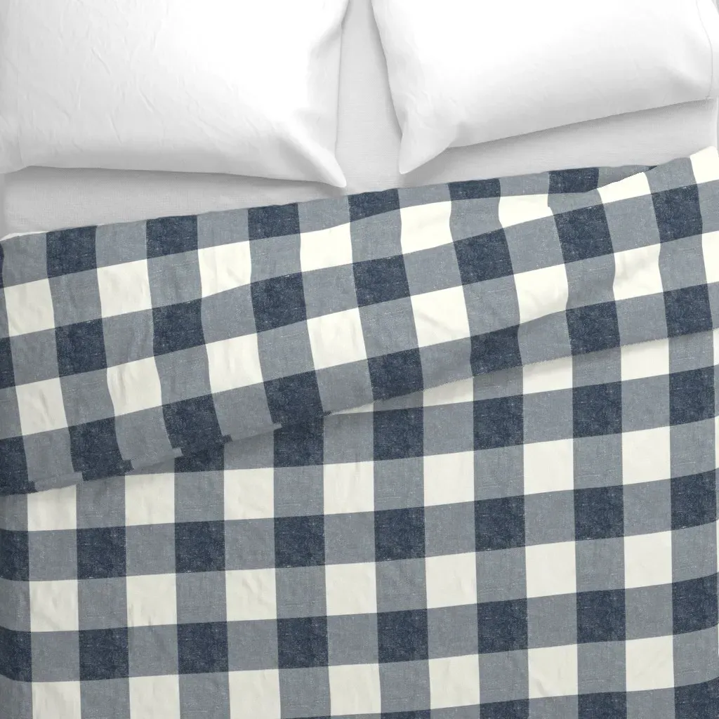 Big Gingham Duvet Cover - Indigo alternate view