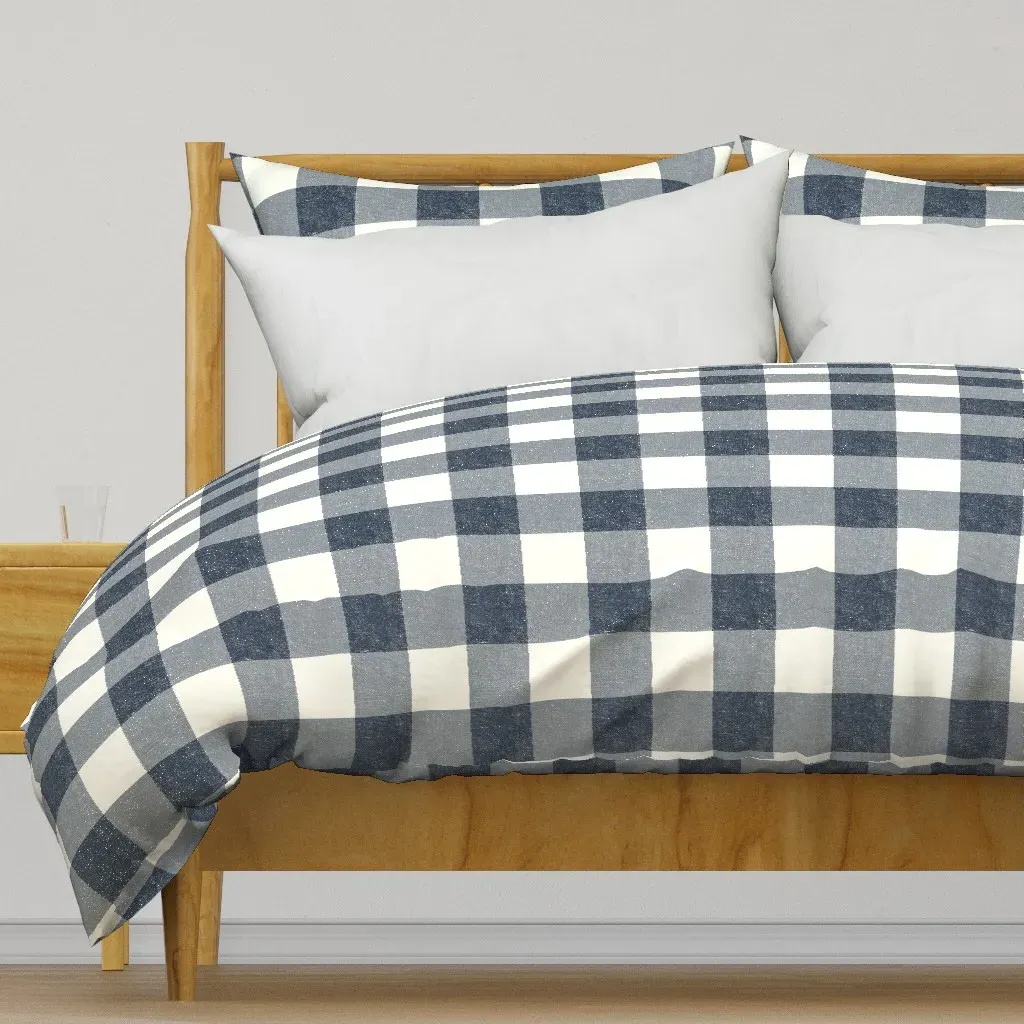 Big Gingham Duvet Cover - Indigo product