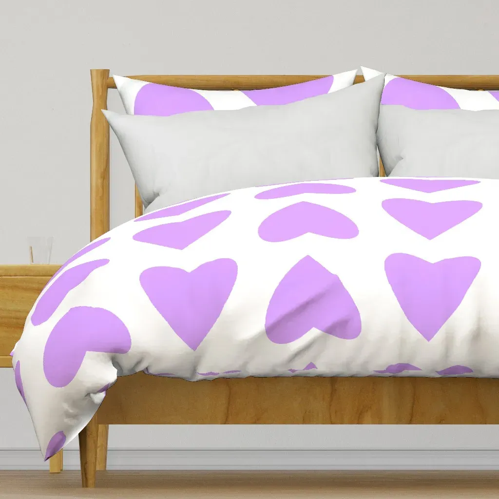 Big Love In White & Lilac Duvet Cover - Lavender product