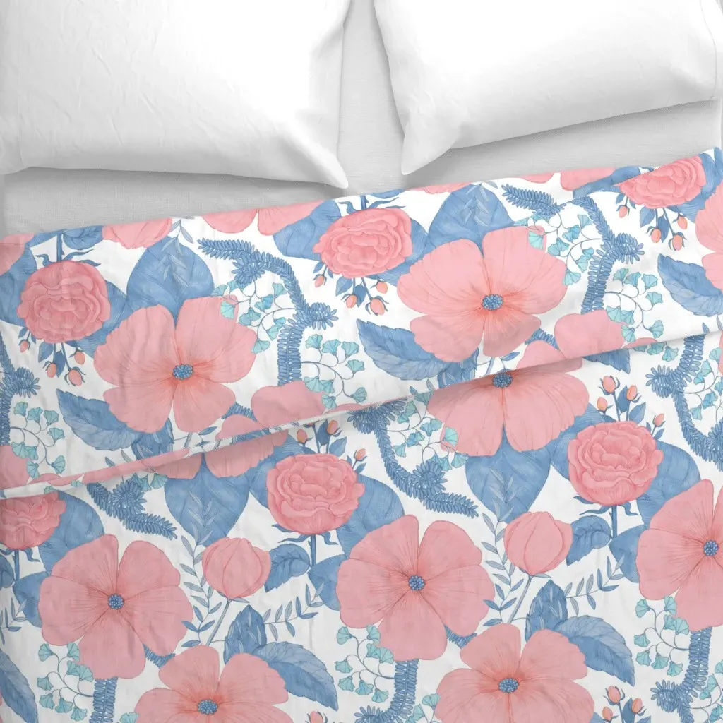 Big Pencil Flowery Garden Duvet Cover - Pink alternate view