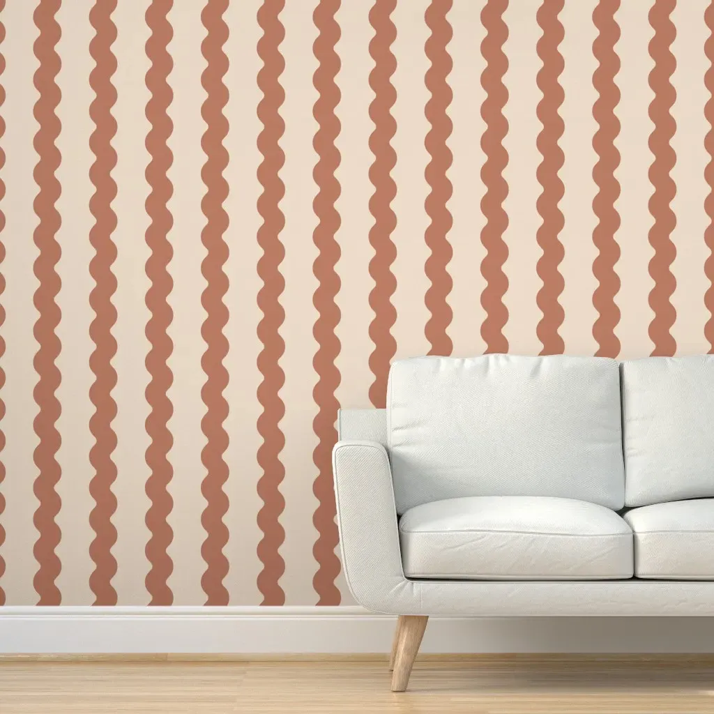 Big Squig Recolor Peel and Stick Wallpaper - Burnt Sienna product