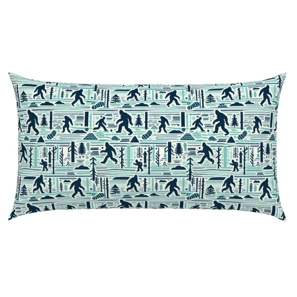 Bigfoot Print King Pillow Sham - Navy Blue product