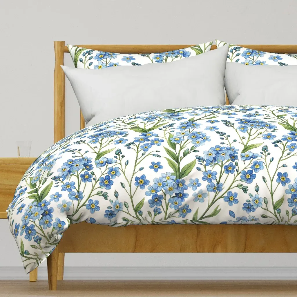 Bigger Blue Forget Me Nots Duvet Cover - Blue product