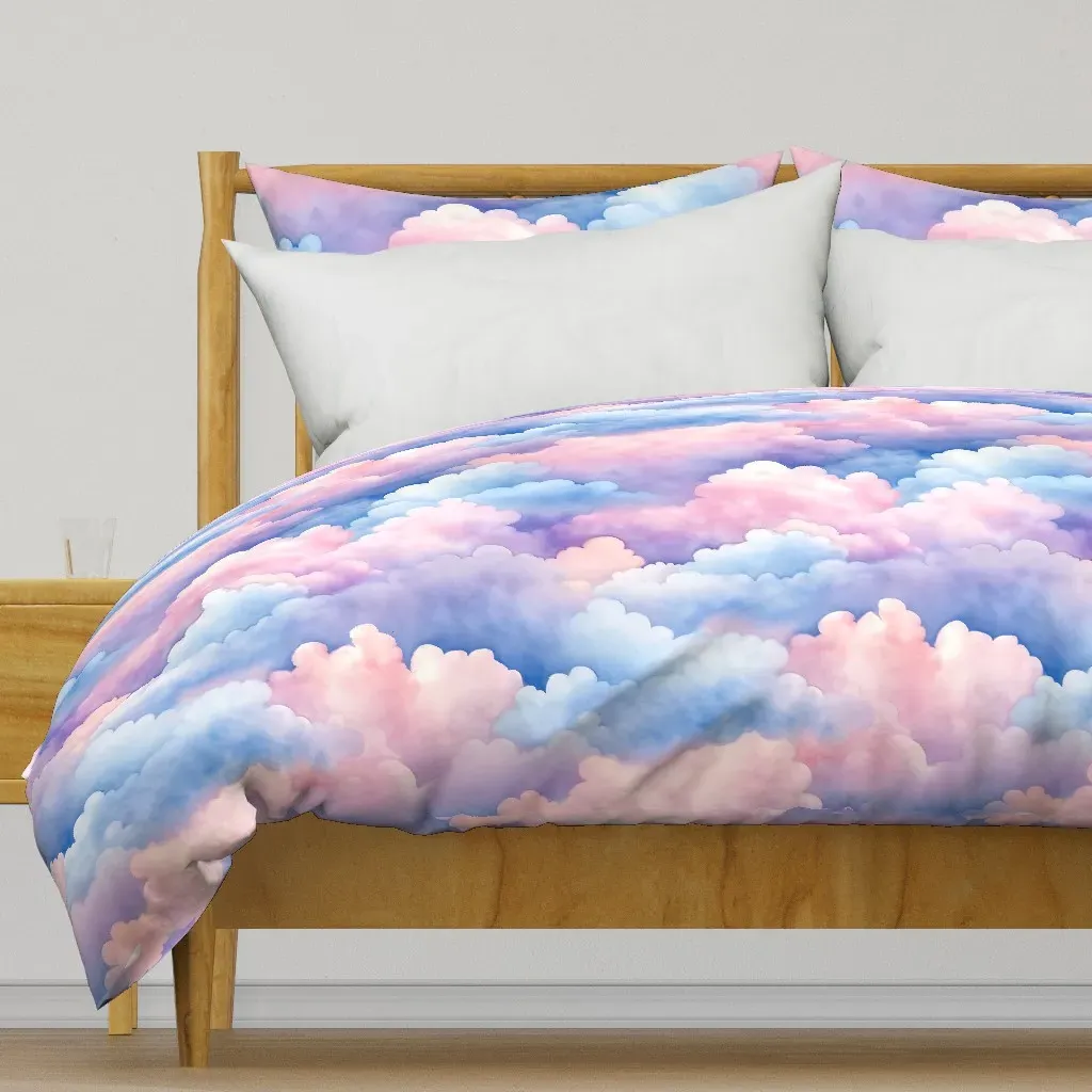 Bigger Dreamy Cloudscape Puffy Duvet Cover - Pink product