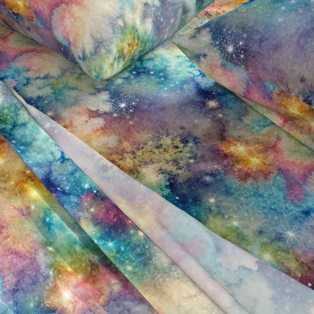 Bigger Watercolor Rainbow Galaxy Full Sheet Set - Purple alternate view