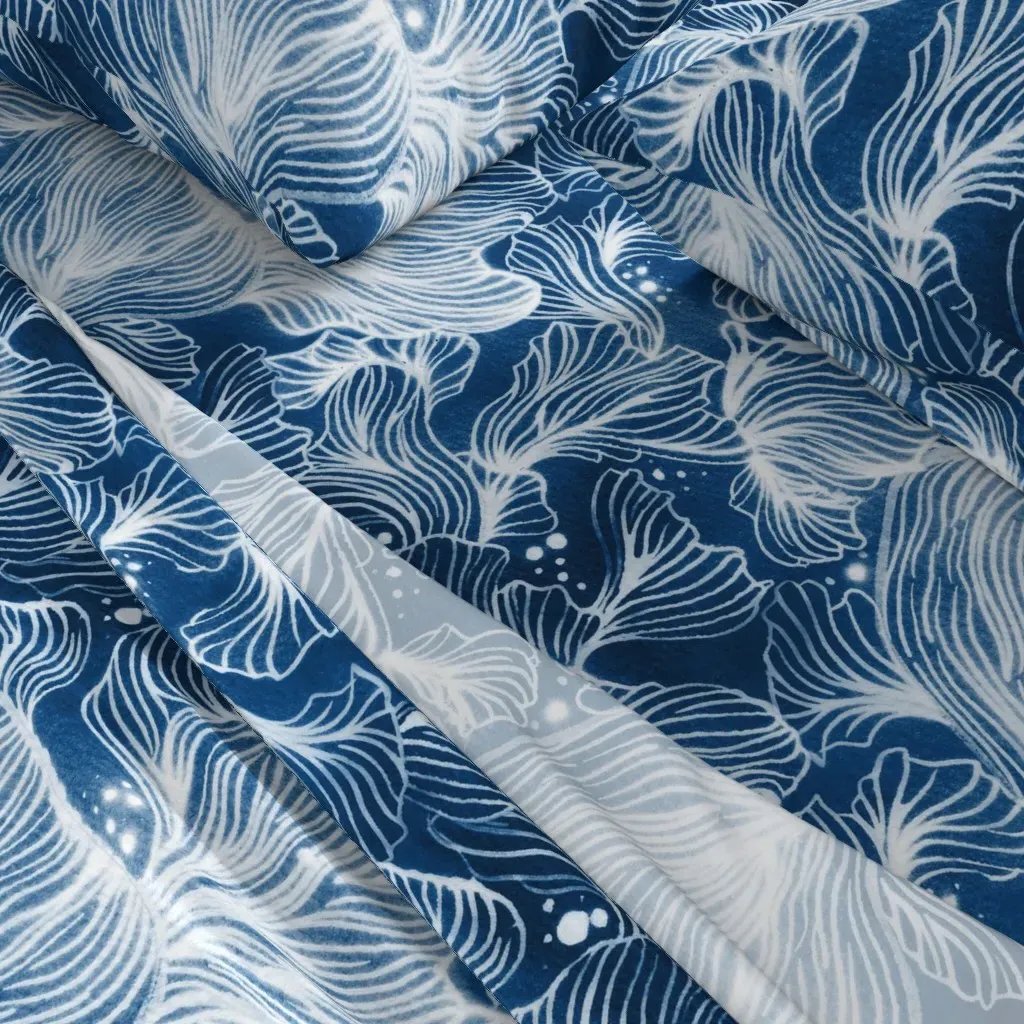 Bioluminescence Corals Queen Sheet Set - White alternate view
