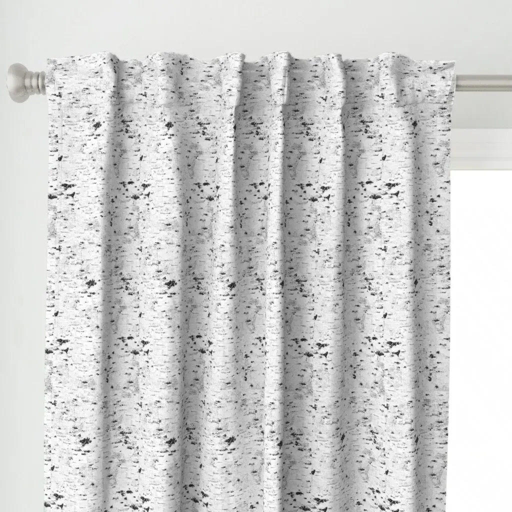 Birch Bark Curtain Panel - White alternate view