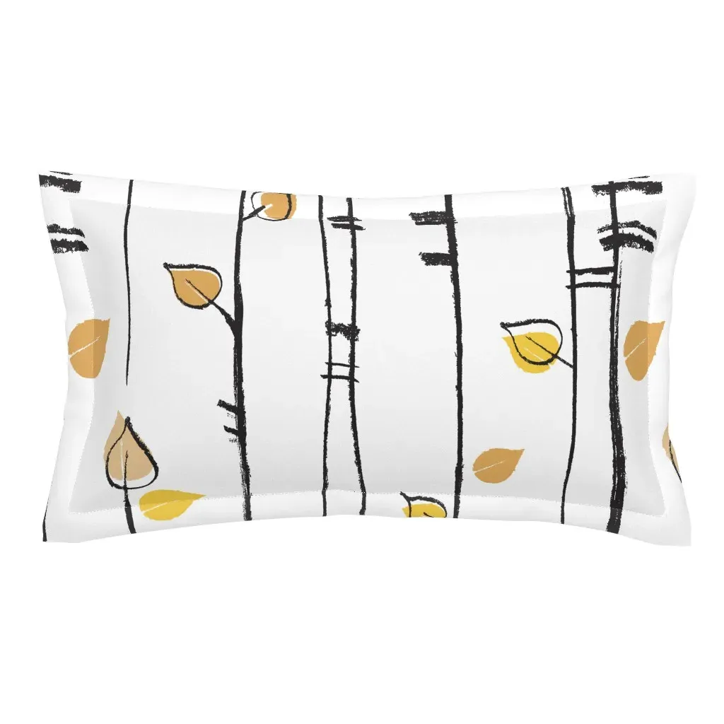 Birch Stripe King Size Pillow Sham - Black product