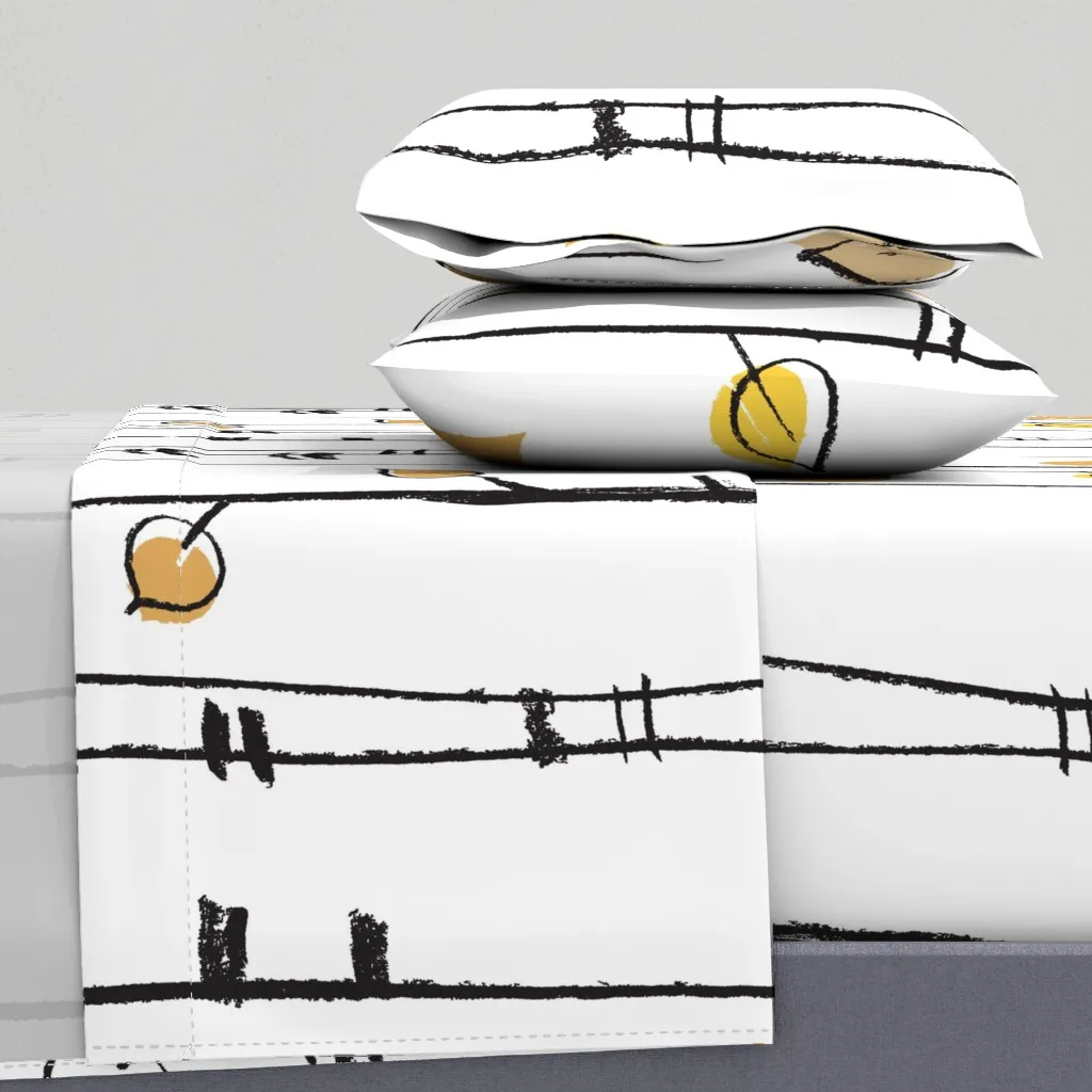 Birch Stripe King Size Sheet Set - Black product
