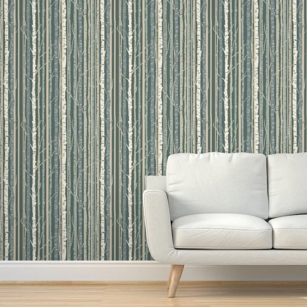 Birchwood Rhythm Peel and Stick Wallpaper - Off-White product