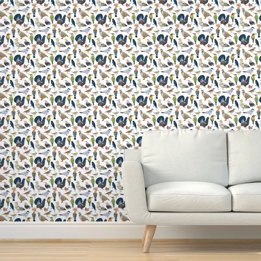Bird Watching Peel and Stick Wallpaper - Brown product