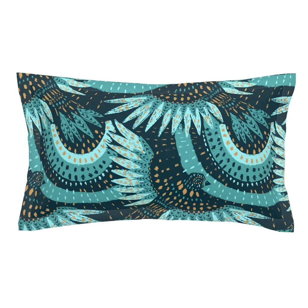 Birds Of A Feather Flock Together King Pillow Sham - Teal product