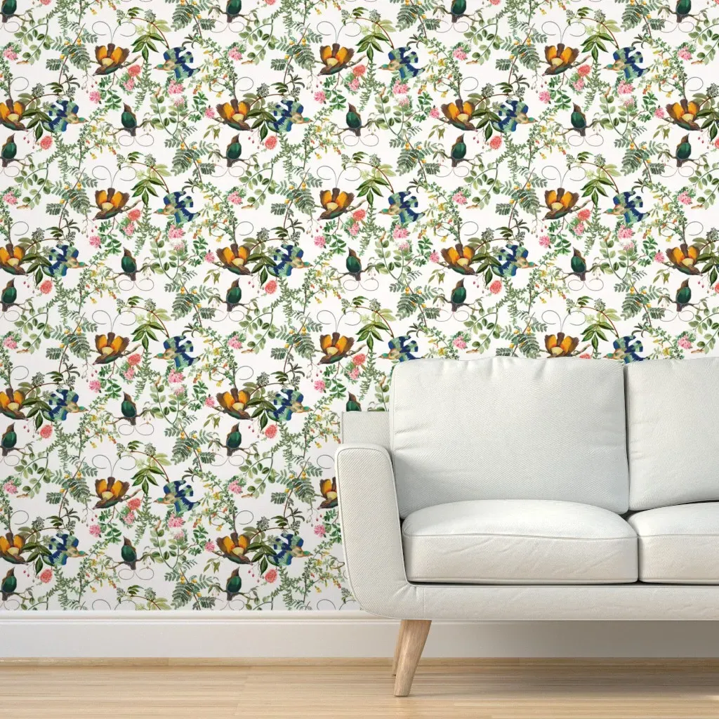 Birds of Paradise Tropical Peel and Stick Wallpaper - Green product