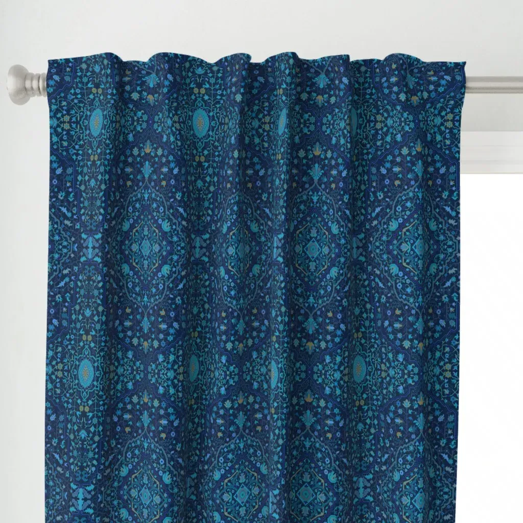 Bisāṭ 501C Curtain Panel - Dark Blue alternate view