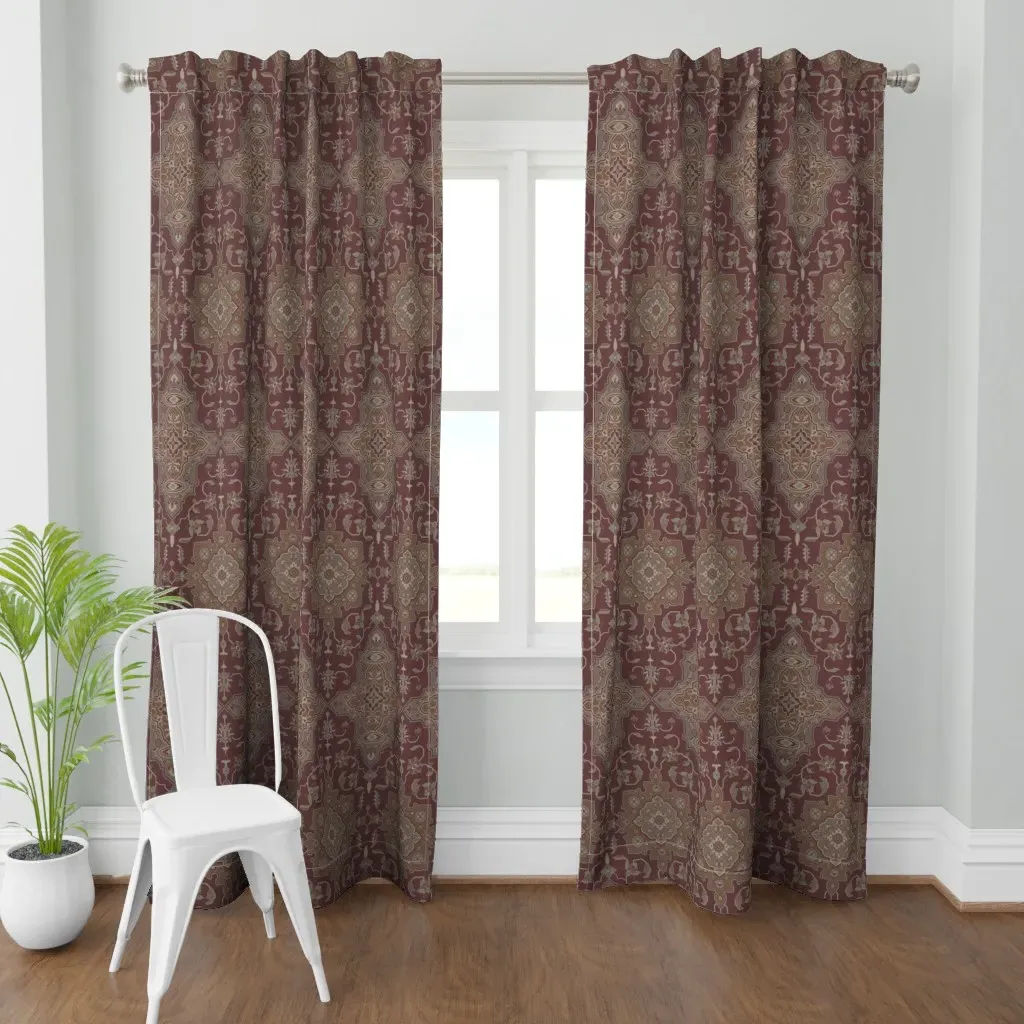 Bisāṭ 887C Curtain Panel - Burgundy product