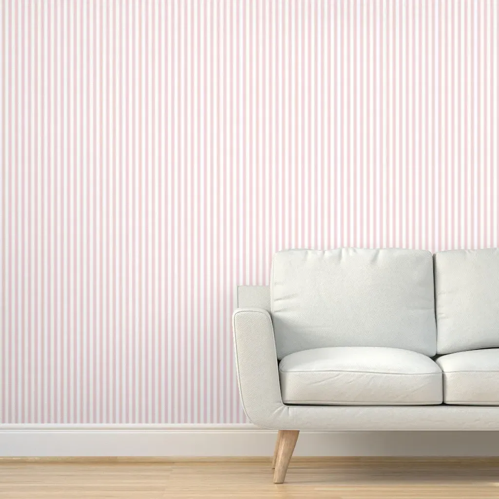 Bitsy Pinstripe Peel and Stick Wallpaper - Pink, White product