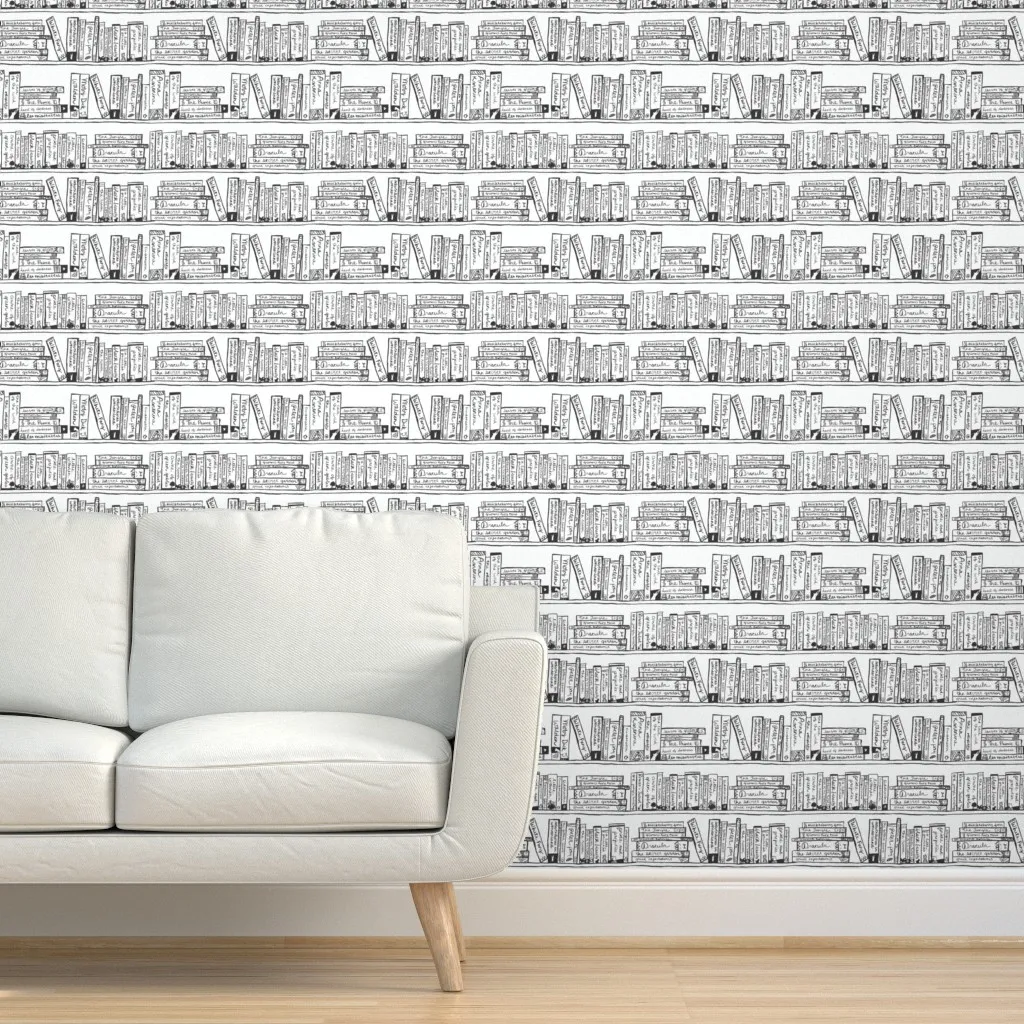 Black And White And Read All Over Peel and Stick Wallpaper - Black, White product