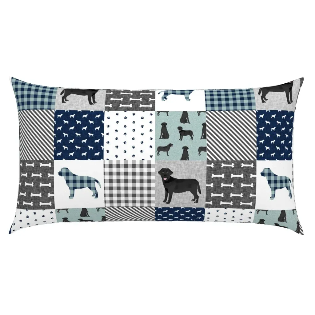 Black Lab Dog Breed King Pillow Sham - Navy Blue product