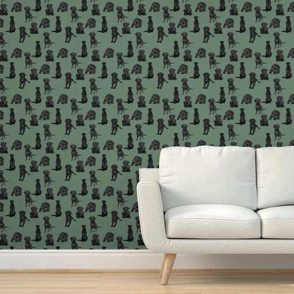 Black-Lab Peel and Stick Wallpaper - Black product