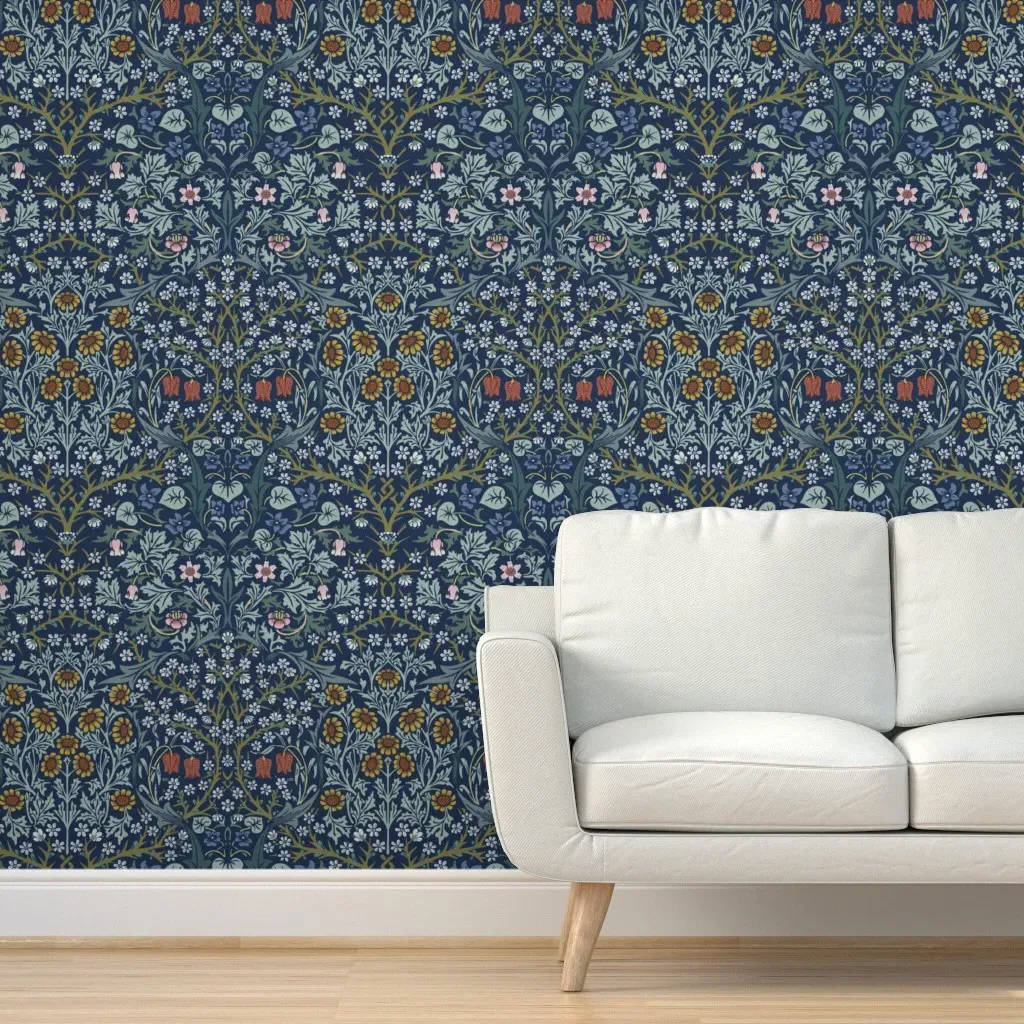 Blackthorn By Dearle For Morris Removable Wallpaper - Navy Blue product