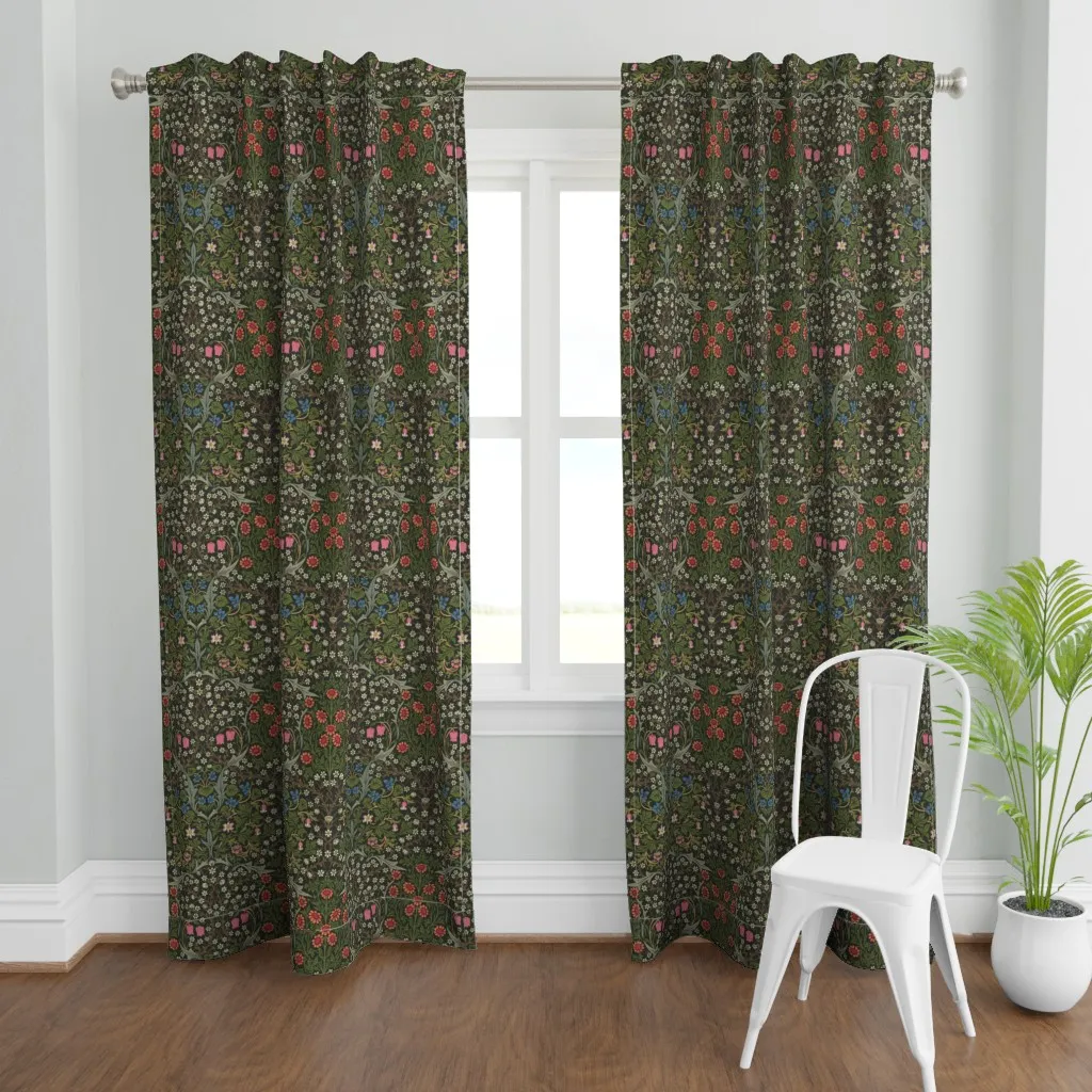 Blackthorn In Island Hut Curtain Panel - Green product