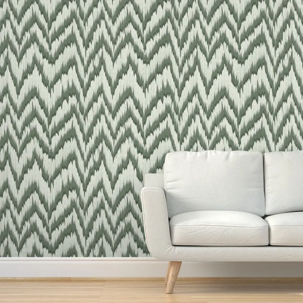 Blaze Peale Peel and Stick Wallpaper - Sage Green, Cream product