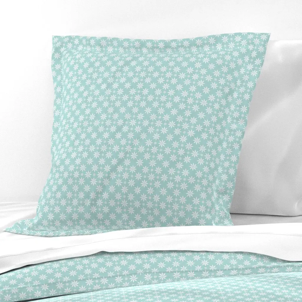 Block Art Euro Pillow Sham - Aqua Blue, Mint Green product