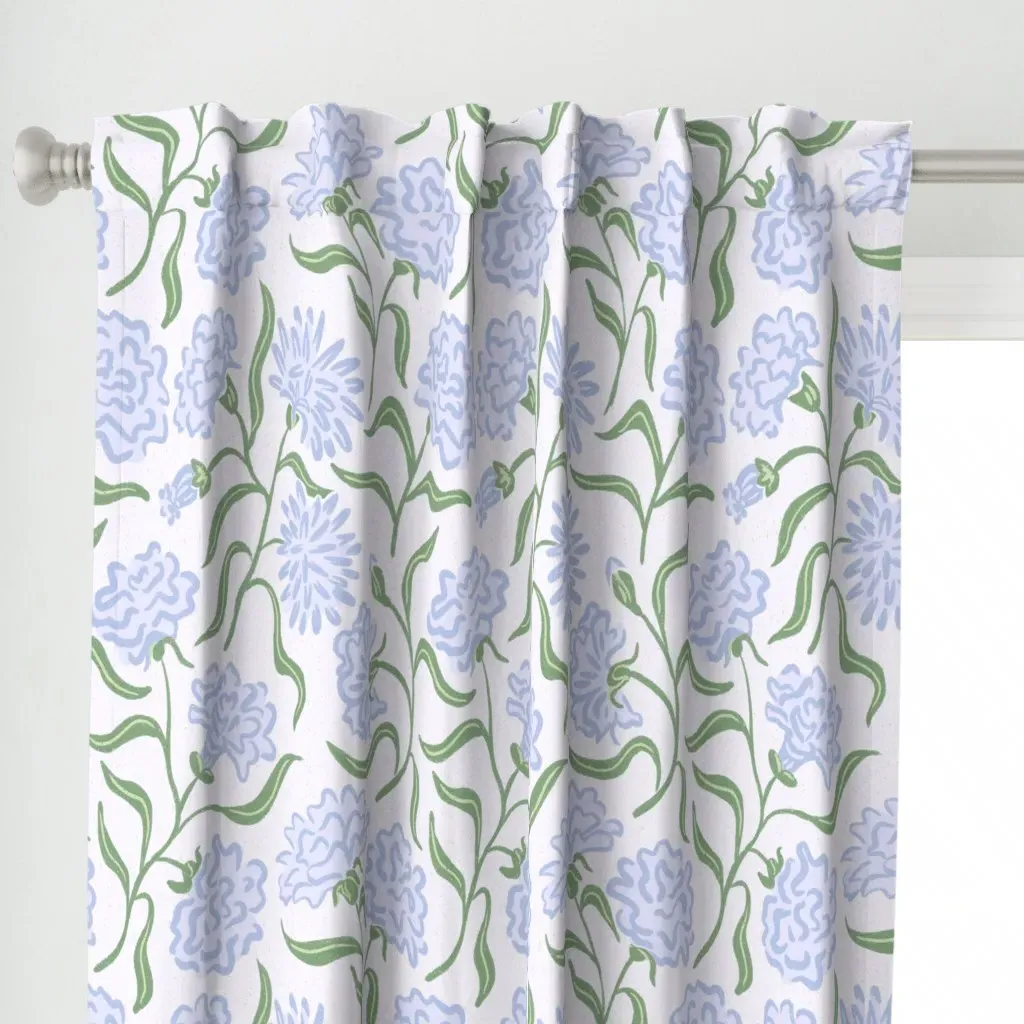 Block Print Curtain Panel - Lavender alternate view